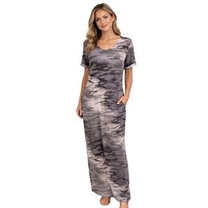 Colleen Lopez Women's XS Body Con Dress Gray Marble Design Short Sleeve Pockets